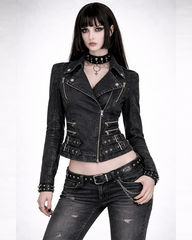 Dark Punk Slim-Fit Jacket