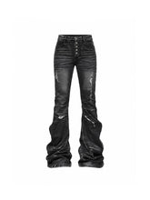 CTRL WORLD Phantom Stack Distressed Flare Jeans