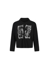 CTRL WORLD Gothic Archive Graphic Knit Long Sleeve Top