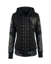 Graphic Stud Zip Hoodie Jacket