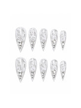 CTRL WORLD Ice Veil Crystal Fang Press-On Nails