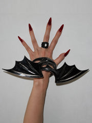 CTRL WORLD Shadow Bat Wing Gothic Choker Necklace