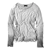 CTRL WORLD Distressed Gradient Long-Sleeve Top
