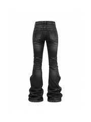 CTRL WORLD Phantom Stack Distressed Flare Jeans
