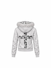 CTRL WORLD Skull Riot Faux Fur Hood Zip Hoodie