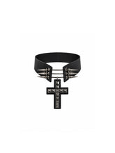 CTRL WORLD Spike Cross Doom Choker Necklace