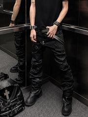 CTRL WORLD Molten Vein Wax-Brushed Deconstructed Siro Cotton Jeans