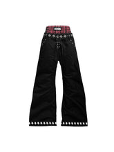 CTRL WORLD Rock Logo Wide-Leg Pants