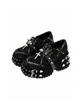 CTRL WORLD Gothic Studded Cross Platform Shoes
