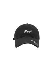 CTRL WORLD Minimalist Black Distressed Baseball Cap