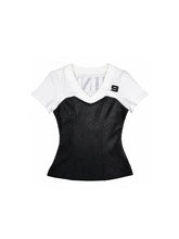 CTRL WORLD Blackout Corset Graphic Baby Tee