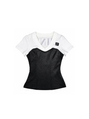CTRL WORLD Blackout Corset Graphic Baby Tee