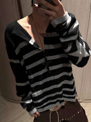 CTRL WORLD Eclipse Stripe Cardigan