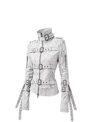 CTRL WORLD Phantom Dominion Distressed Gothic Harness Jacket