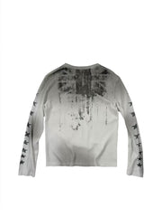 CTRL WORLD Washed Distressed Deconstructed Waffle Knit Long Sleeve