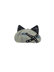 CTRL WORLD Cat Ear Distressed Denim Baseball Cap
