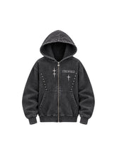 CTRL WORLD Shadow Eclipse Washed Techwear Hooded Jacket