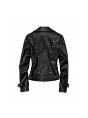 CTRL WORLD Multi-Strap Leather Moto Jacket