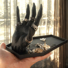 CTRL WORLD Black Skeleton Hand Jewelry Display