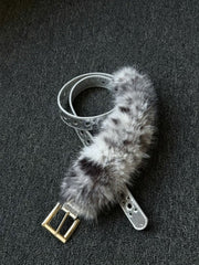 CTRL WORLD Gothic Faux Fur Studded Belt