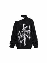 CTRL WORLD Bone Riot Skeleton Fuzzy Sweater
