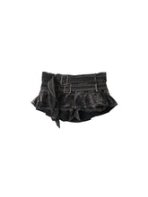 CTRL WORLD Shadow Layered Ruffle Denim Mini Skort