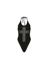 CTRL WORLD Dark Abyss Cross Stud Bodysuit