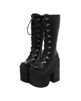 Gothic Platform Lace-Up Boots
