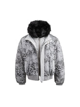 CTRL WORLD Gothic Wildcat Faux Fur Hooded Bomber Jacket