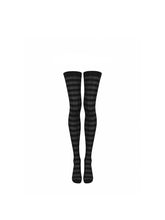 CTRL WORLD Dark Matter Striped Thigh-High Socks
