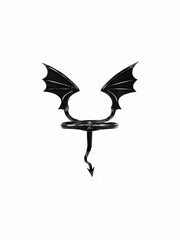 CTRL WORLD Shadow Bat Wing Gothic Choker Necklace