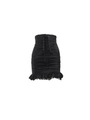 CTRL WORLD Lace-Up Ruched Mini Skirt