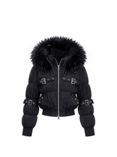CTRL WORLD Gothic Faux Fur Hooded Cropped Jacket