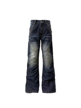 CTRL WORLD Vintage Rivet Flare Jeans