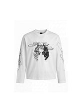CTRL WORLD Twin Tiger Shadow Graphic Long Sleeve Tee