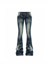 CTRL WORLD Shadow Fade Low Rise Bootcut Denim Jeans