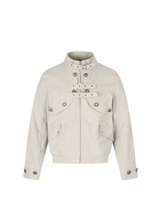 CTRL WORLD Ivory Phantom Utility Buckle Jacket