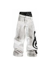 CTRL WORLD Grunge Music Note Baggy Jeans