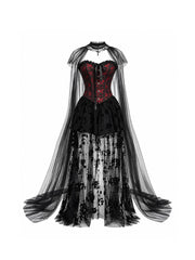 CTRL WORLD Devil Night Gothic Halloween Corset Dress Set