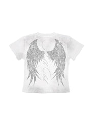 CTRL WORLD Fallen Wing Washed Short Sleeve Top