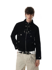 CTRL WORLD Ivory Phantom Utility Buckle Jacket