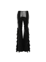 CTRL WORLD Shadow Phantom Layered Flare Pants