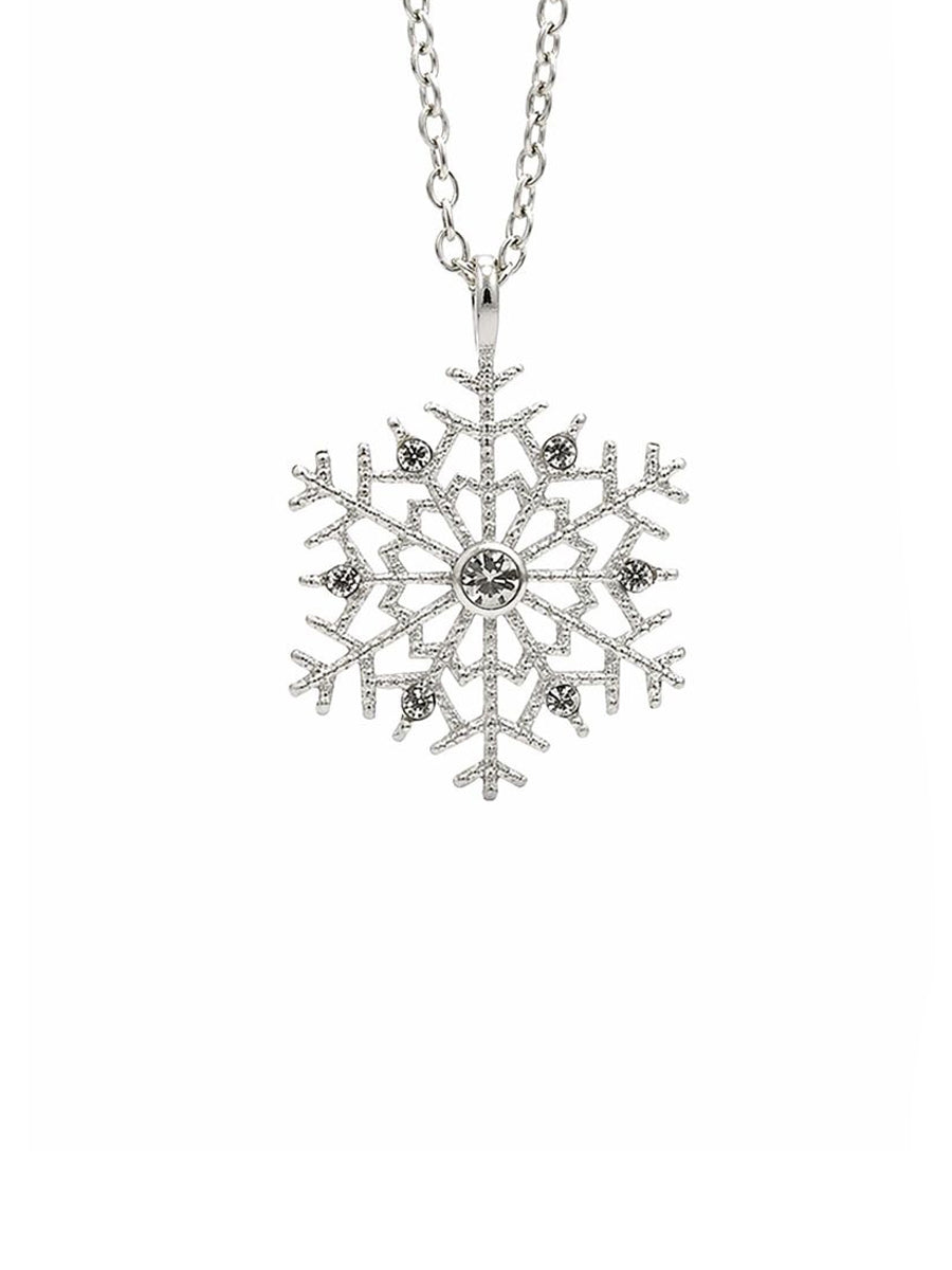 CTRL WORLD Silver Snowflake Pendant Necklace
