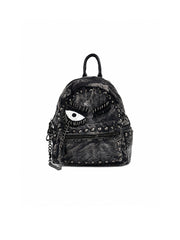 CTRL WORLD Cyclops Studded Denim Mini Backpack