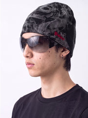 CTRL WORLD Shadow Skull Distressed Beanie