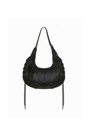 CTRL WORLD Lace-Up Leather Shoulder Bag