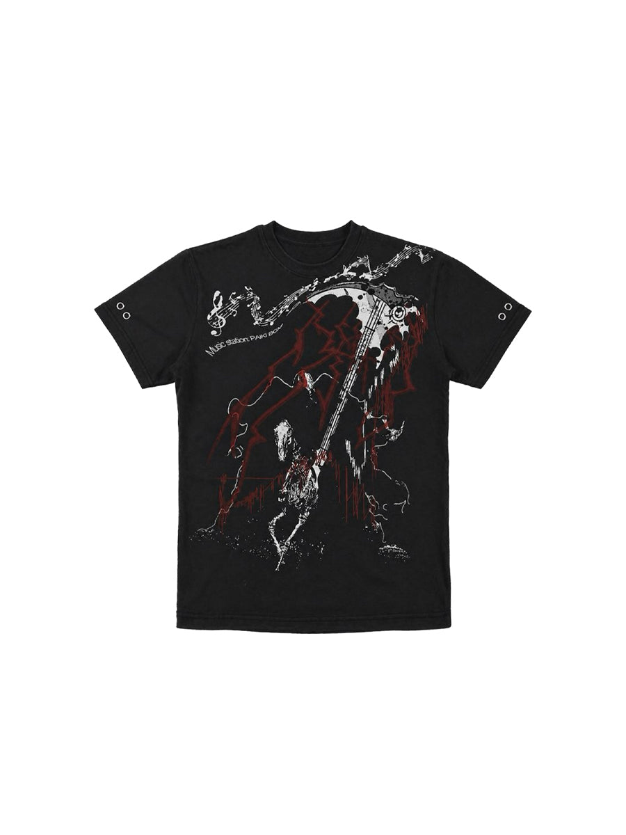 CTRL WORLD Crimson Riff Graphic T-Shirt