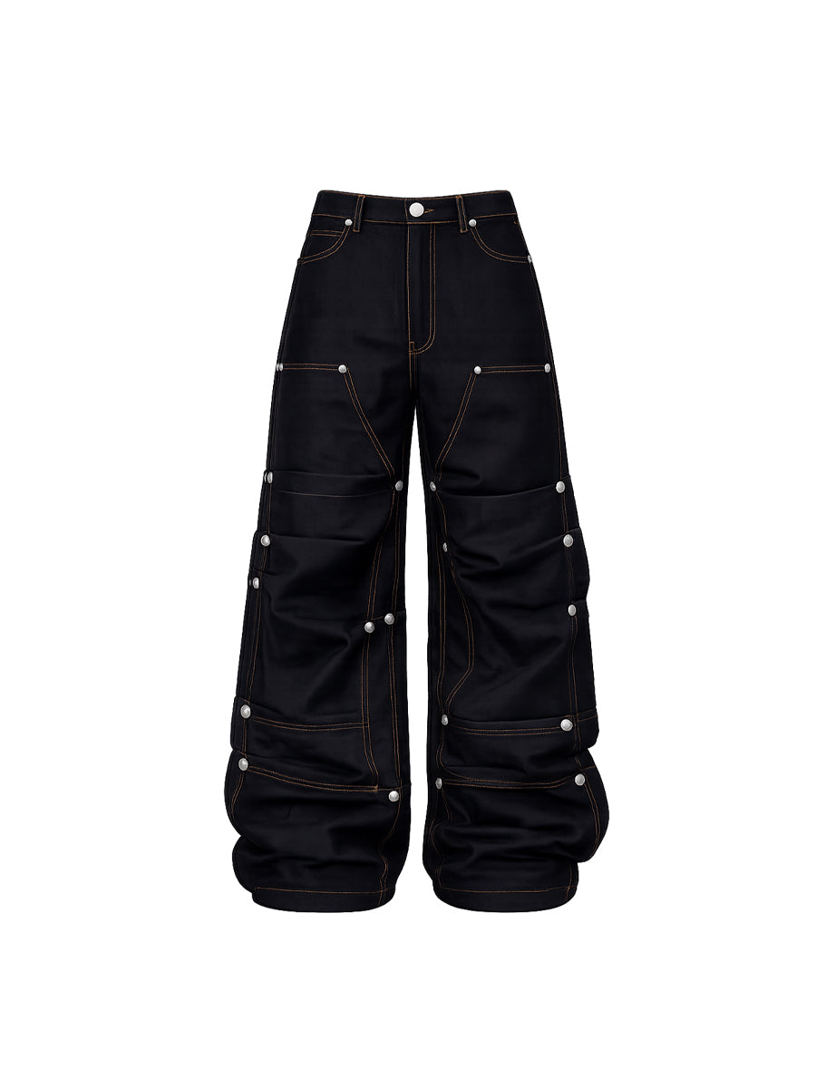 Button-Detail Cargo Pants