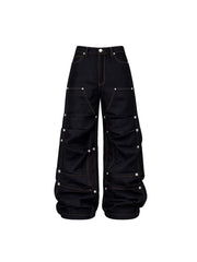 Button-Detail Cargo Pants