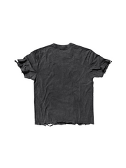 CTRL WORLD Vintage Distressed Skull Portrait Graphic T-Shirt